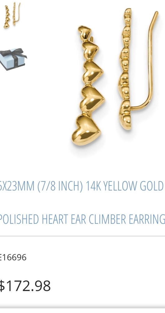 NWOT    14kt gold earings